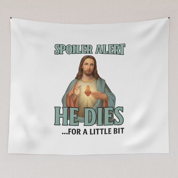 Item preview, Spoiler Alert He Dies For a Little Bit Funny Easter Jesus  designed and sold by The Junto Shop.