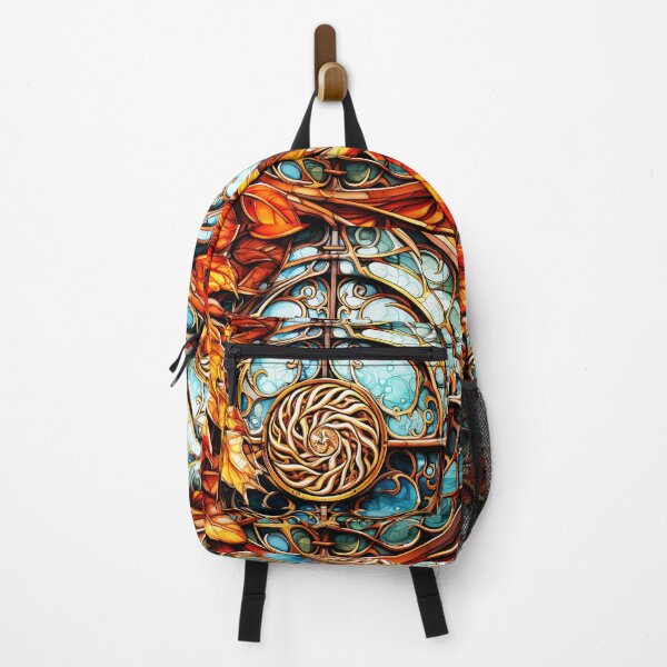 Item preview, Celtic Autumn Spiral – Sacred Geometry in Leaves designed and sold by Szpaku desart .