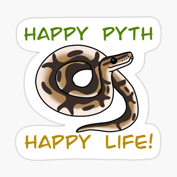 Item preview, Happy Pyth Happy Life designed and sold by The Stoat Hollow.