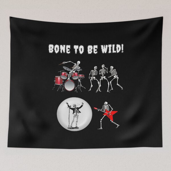 Item preview, Bone To Be Wild Skeleton Rock Band designed and sold by Artography Designs.