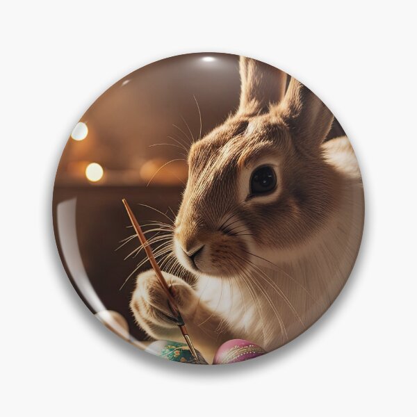 Item preview, Happy Easter - Easter bunny paints Easter eggs designed and sold by cglightNingART.
