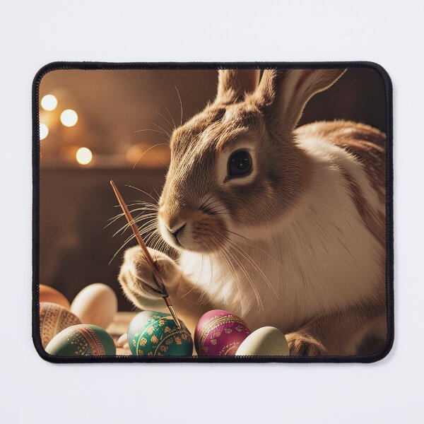 Item preview, Happy Easter - Easter bunny paints Easter eggs designed and sold by cglightNingART.