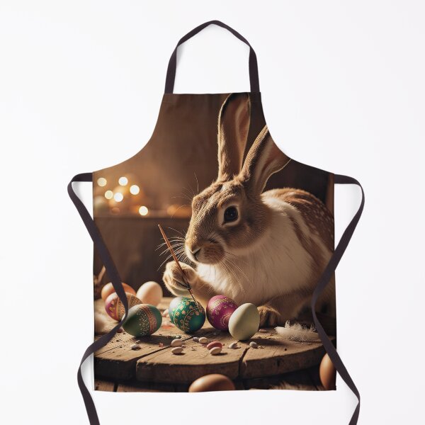 Item preview, Happy Easter - Easter bunny paints Easter eggs designed and sold by cglightNingART.