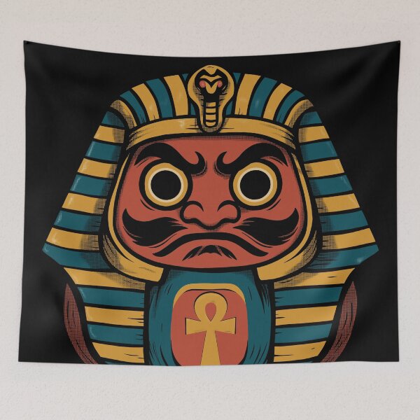Item preview, Pharaoh Daruma - Guardian of Timeless Wisdom designed and sold by BubeBube.