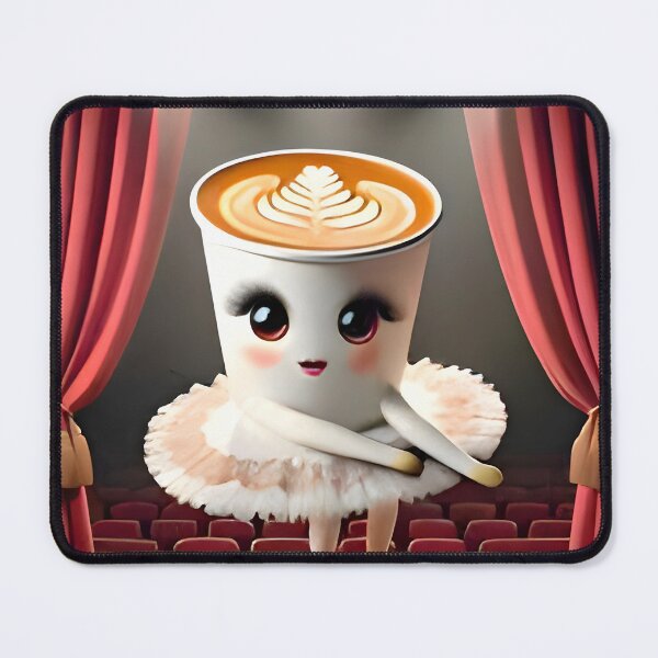 Item preview, Ballerina Cappuccina is a female ballet dancer with a takeaway cup head brainrot meme designed and sold by EmeraldeaArt.