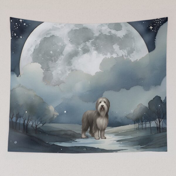 Item preview, Bearded Collie In The Moonlight designed and sold by NikkiBear67.