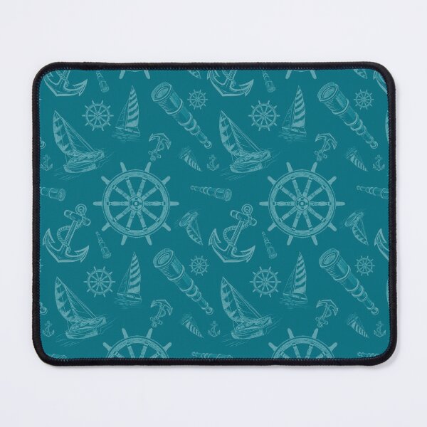 Item preview, New Nautical Sketches Tone on Tone Using Florida Color Palette by Benjamin Moore- Naples Blue designed and sold by PD-Coastal.