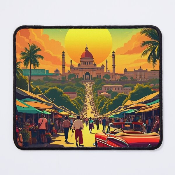 Item preview, Retro Pop Art of Accra Ghana | Colorful Accra Skyline | Vintage City Poster | Ghana Travel Wall Art | Bold Graphic Cityscape designed and sold by PaintedPixels01.