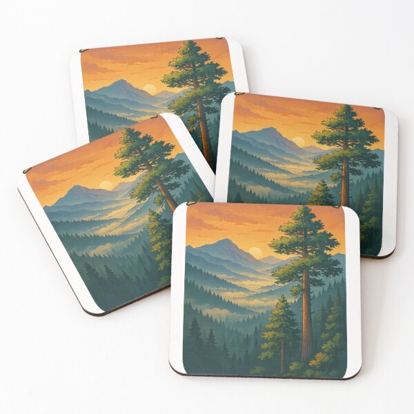 Item preview, Alishan Taiwan Sunset Landscape with Pine Forest designed and sold by Places On Earth.