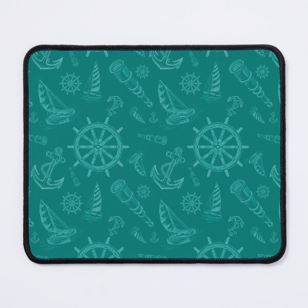 Item preview, New Nautical Sketches Tone on Tone Using Florida Color Palette by Benjamin Moore- Tropical Turquoise designed and sold by PD-Coastal.