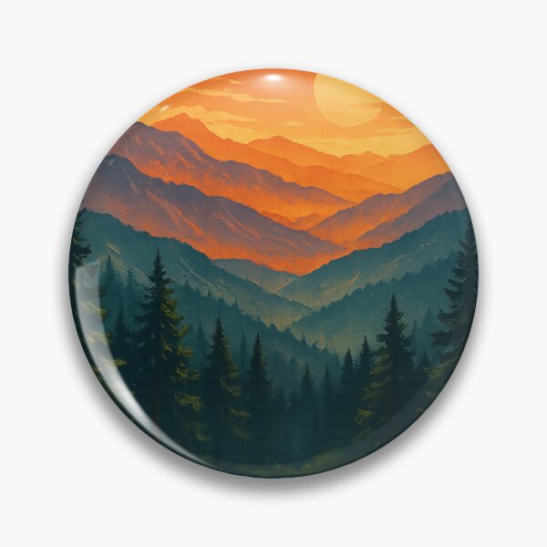Item preview, Vintage Alishan Taiwan Sunset Scene with Mountain Silhouettes designed and sold by Places On Earth.