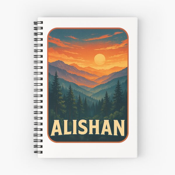 Item preview, Vintage Alishan Taiwan Sunset Scene with Mountain Silhouettes designed and sold by Places On Earth.