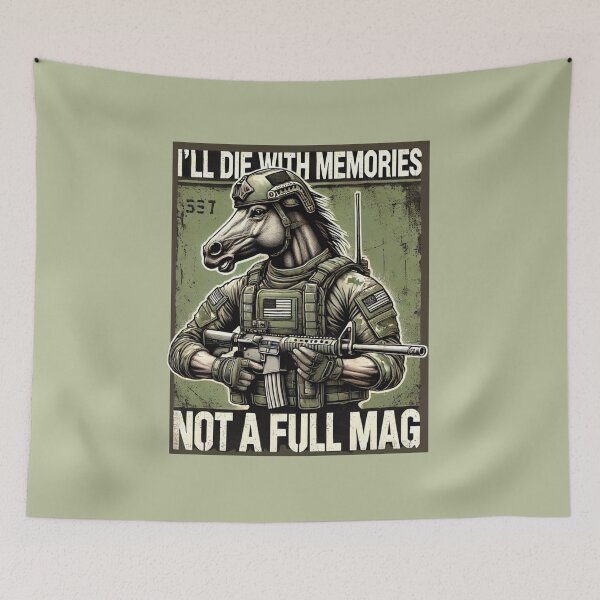 Item preview, Horse - I'LL DIE WITH MEMORIES NOT A FULL MAG designed and sold by DMHG.