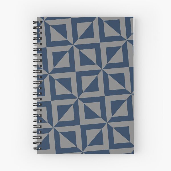 Item preview, Blue Triangle Diamond Mirror Pattern Gray Background designed and sold by EvergreenMotifs.