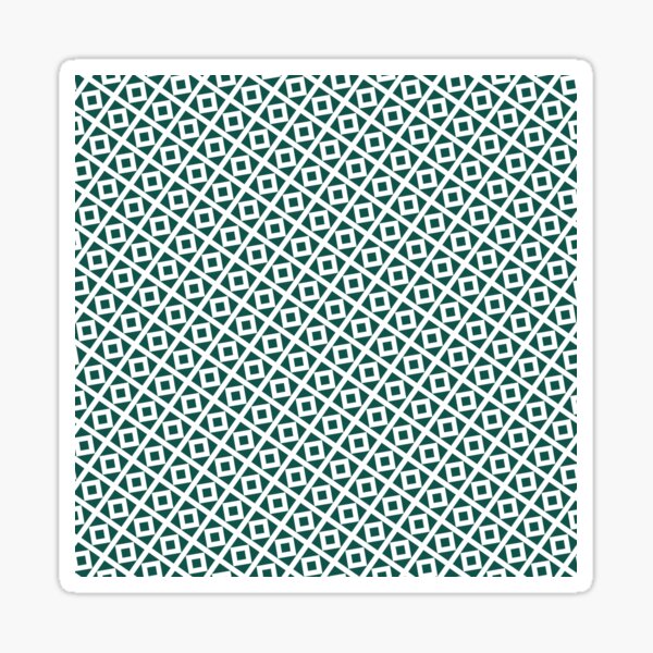 Item preview, Green Squares And Diamond Pattern White Background designed and sold by EvergreenMotifs.