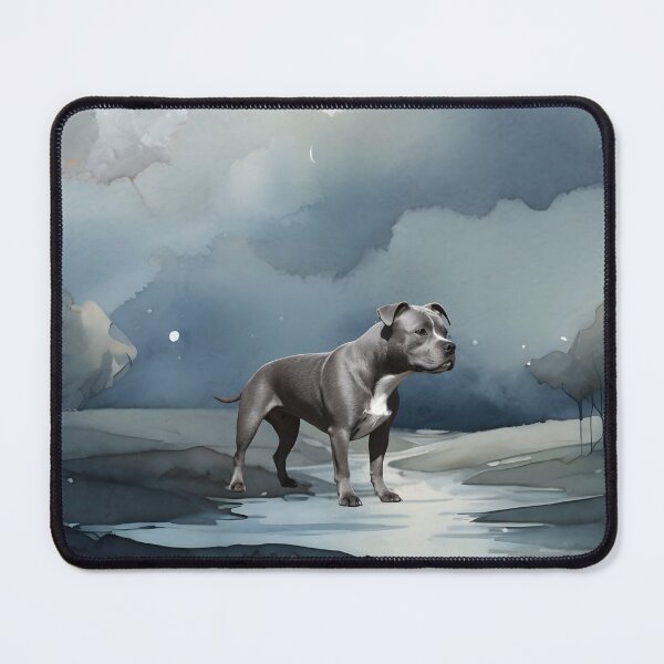 Item preview, Staffordshire Bull Terrier In The Moonlight designed and sold by NikkiBear67.