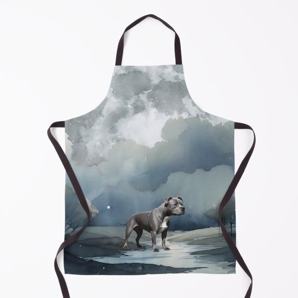 Item preview, Staffordshire Bull Terrier In The Moonlight designed and sold by NikkiBear67.