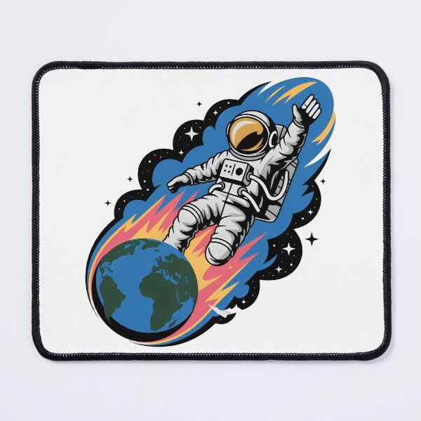 Item preview, Astronaut Riding Earth – Cosmic Space Adventure designed and sold by Zanigold.