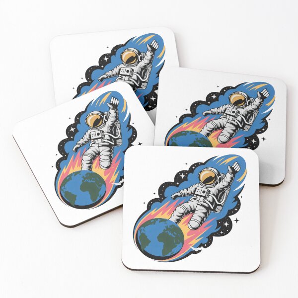 Item preview, Astronaut Riding Earth – Cosmic Space Adventure designed and sold by Zanigold.