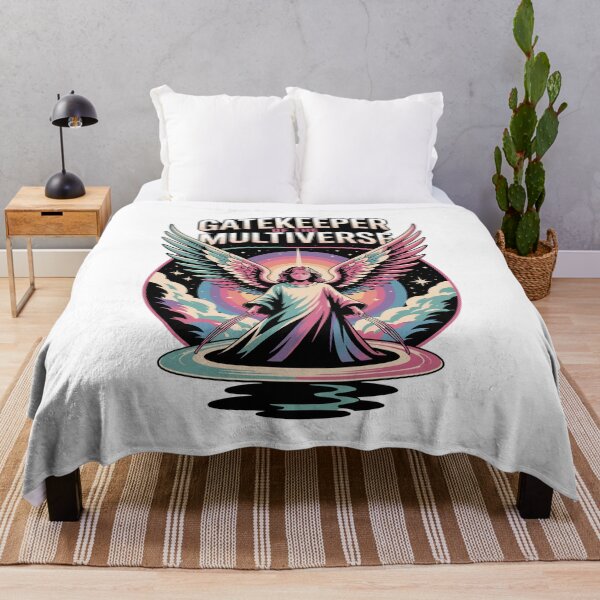 Item preview, Gatekeeper of the Multiverse – Retro Celestial Angel Portal Art designed and sold by Zanigold.