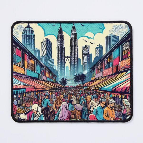 Item preview, Kuala Lumpur Traditional Market Design – Perfect for City Lovers, Malaysian Style, Travel Apparel, and Accessories designed and sold by knalpot-design.