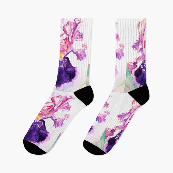 Item preview, Purple Iris Flower Watercolor Painting - Glorious Art designed and sold by Sarah  Rajkotwala.