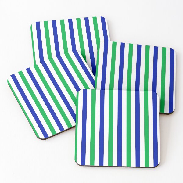 Item preview, Blue and Green Vertical Stripes designed and sold by Deutschic.