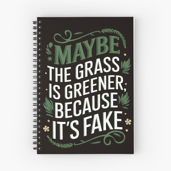 Item preview, Maybe the Grass is Greener Because It's Fake - Updated Idiom designed and sold by MAKOPOKOShop.