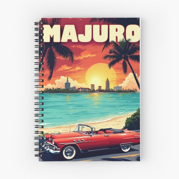 Item preview, Majuro Retro Pop Art | Vibrant Island Cityscape | Digital Art of Majuro | Tropical Urban Wall Decor | Colorful Marshall Islands Poster designed and sold by PaintedPixels01.