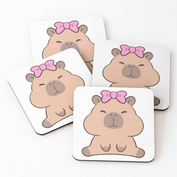 Item preview, Kawaii Capybara Girly designed and sold by MirasolCyShop.