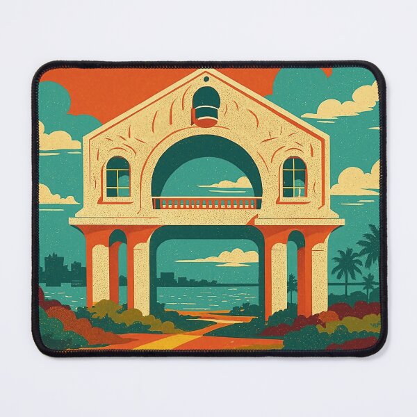 Item preview, Retro Pop Art of Banjul Gambia | Colorful Digital Travel Poster | Vintage Cityscape | Urban African Art Print designed and sold by PaintedPixels01.