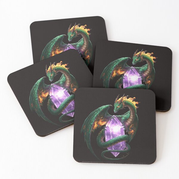 Item preview, Flame-Eyed Dragon with Mystic Crystal designed and sold by ethnicdigital.