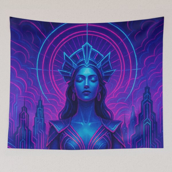 Item preview, Neon Ascension: Cyber Goddess Awakens designed and sold by AbstractAnom.