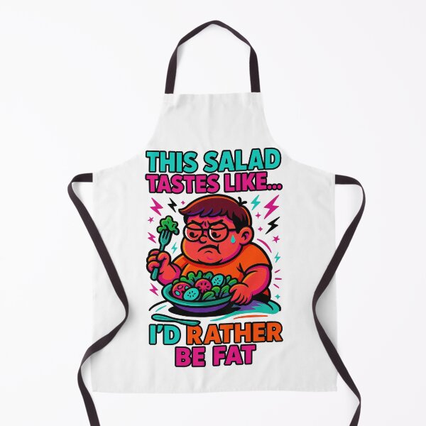 Item preview, I'd Rather Be Fat – Funny Salad Diet Meme Featuring Chubz designed and sold by Patternicity.