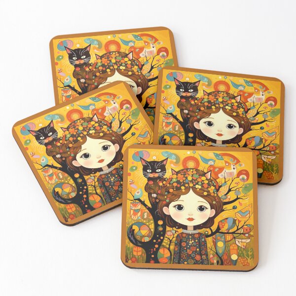 Item preview, Beautiful girl with a cat. designed and sold by Natalia-Vlad.