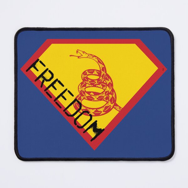 Item preview, LIBERTARIAN SHIELD - Freedom Is The Superpower - Gadsden Snake Flag - Dont Tread On Me SUPERHERO design FREEDOM Spellout designed and sold by pelagio.