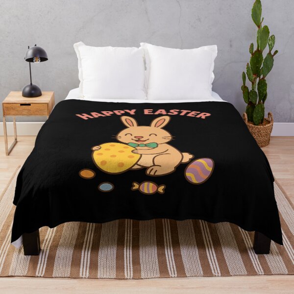 Item preview, Cute Easter Bunny Holding Colorful Candy Basket – Fun Spring Holiday Design designed and sold by saloui.