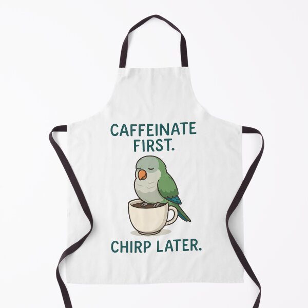 Item preview, Caffeinate First Chirp Later – Funny Quaker Parrot Coffee Lover Design designed and sold by saloui.