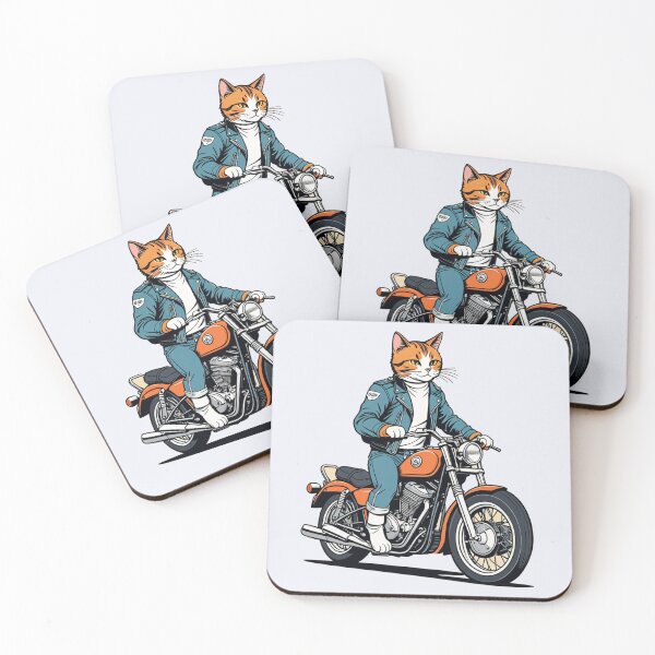 Item preview, Cat on motorcycle designed and sold by Atlantico54.