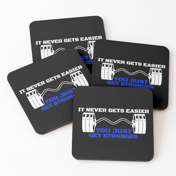 Item preview, It Never Gets Easier, You Just Get Stronger Fitness designed and sold by HatchDesignz.