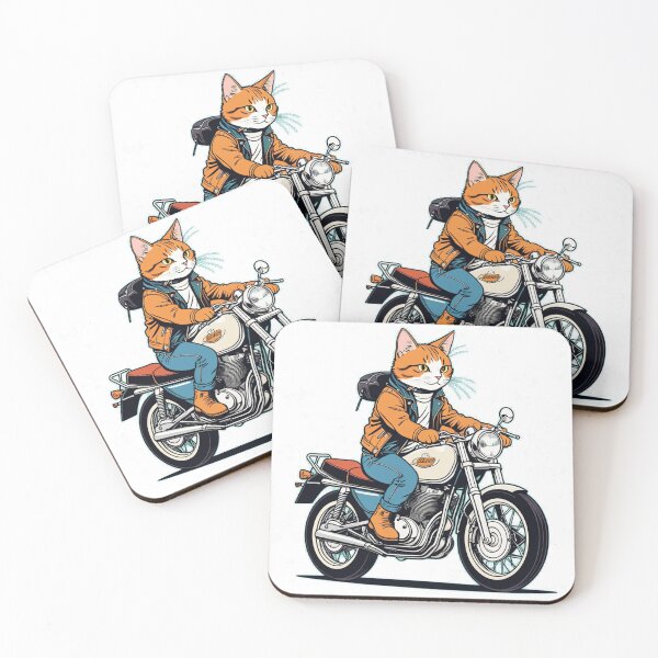 Item preview, bike rider cat designed and sold by Atlantico54.