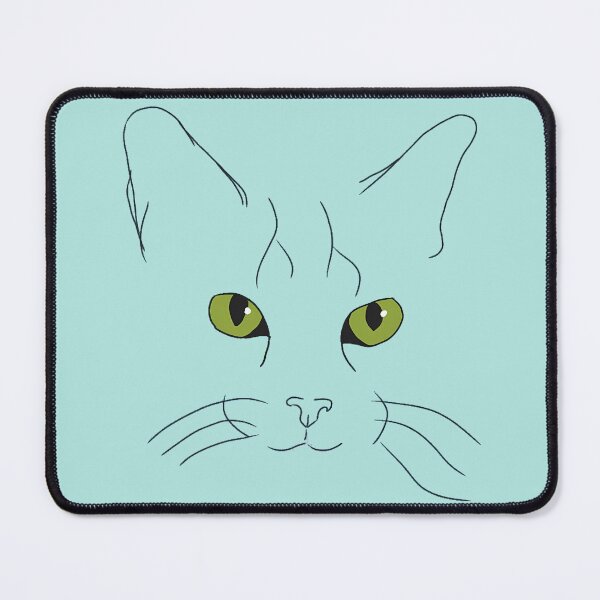 Item preview, minimalist cat face illustration designed and sold by mariaflaviane.