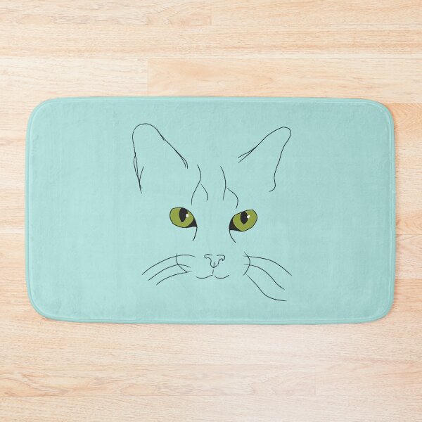 Item preview, minimalist cat face illustration designed and sold by mariaflaviane.