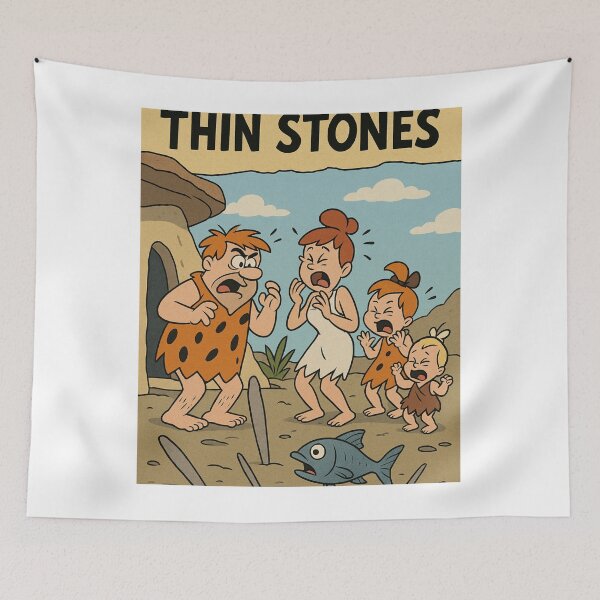 Item preview, Thin Stones – Stone Age Family Parody Art designed and sold by Every Knee.