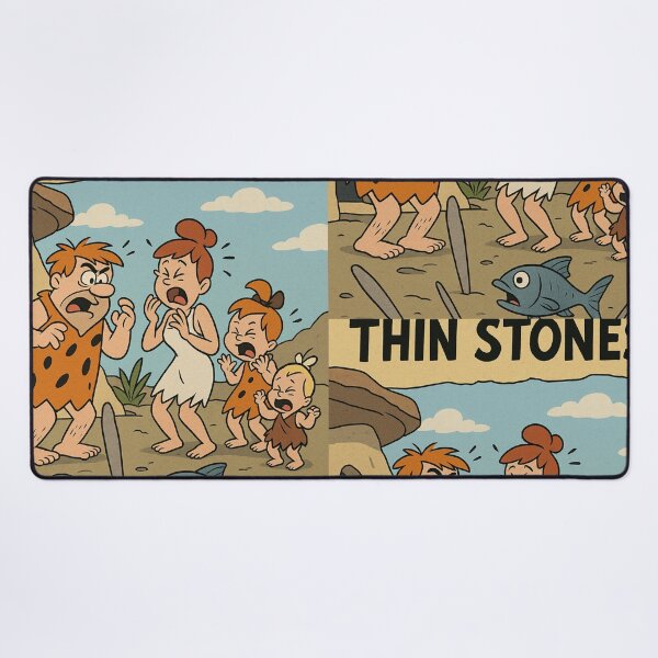 Item preview, Thin Stones – Stone Age Family Parody Art designed and sold by Every Knee.
