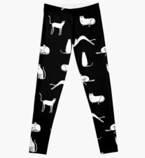 Cat Poses - Monochrome Leggings