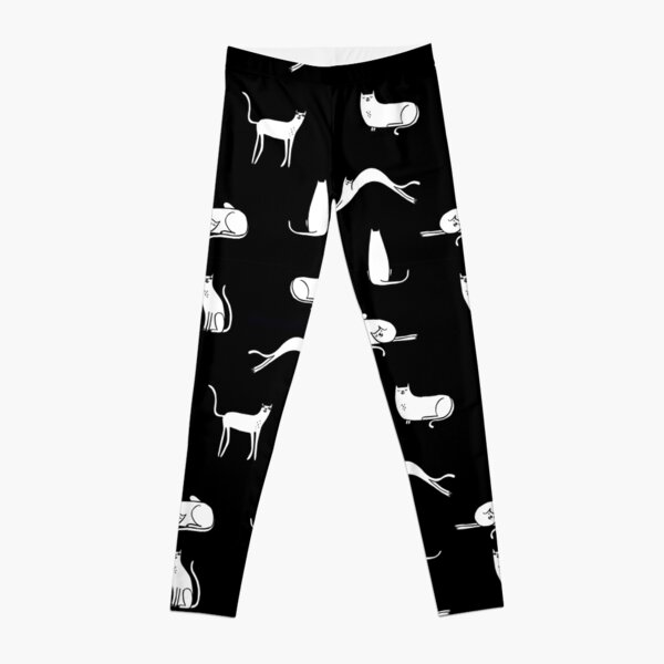 Cat Poses - Monochrome Leggings