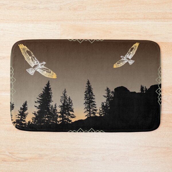 Item preview, Hawks and Mountain Brown and Gold designed and sold by Tony Anderson Designs.