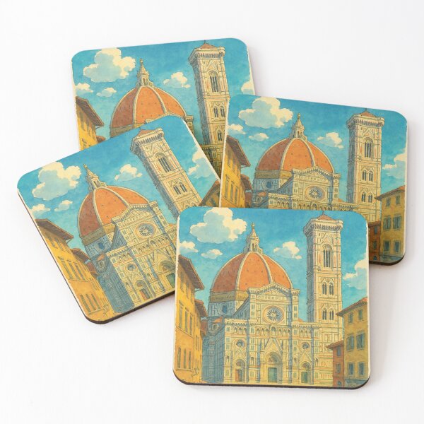 Item preview, Florence Cathedral with Dome in Watercolor Style designed and sold by Era-of-Traveler.