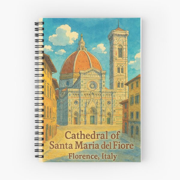 Item preview, Florence Cathedral with Dome in Watercolor Style designed and sold by Era-of-Traveler.
